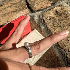 *RETIRED* James Avery Silver Ring with Pearl